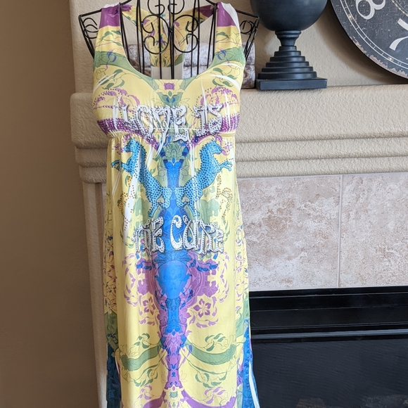 S-Twelve soft stretch racer back summer dress. Size: Medium - Picture 4 of 14